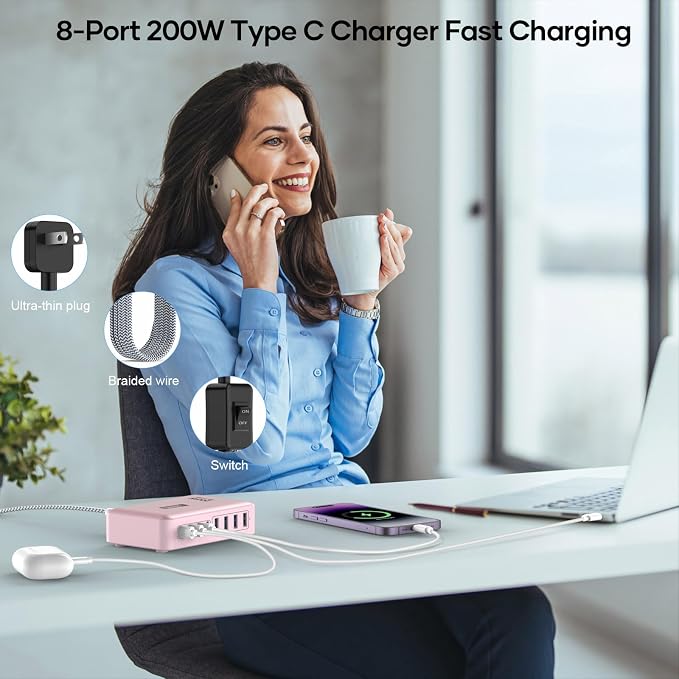 Flat Charger 200W PINK
