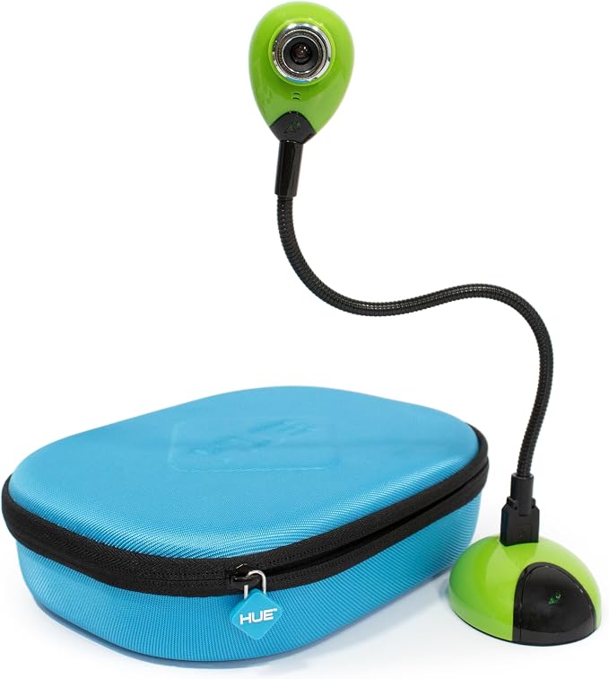 Green Camera with Carry Case