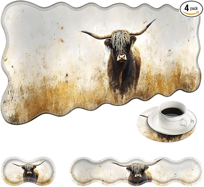 9 Vintage Highland Cow