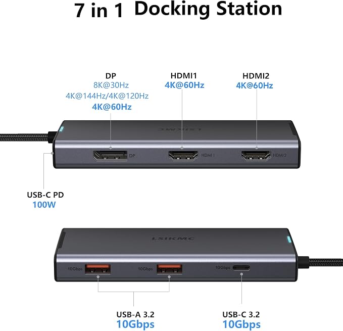 Grey 2 HDMI + 1 DisplayPort