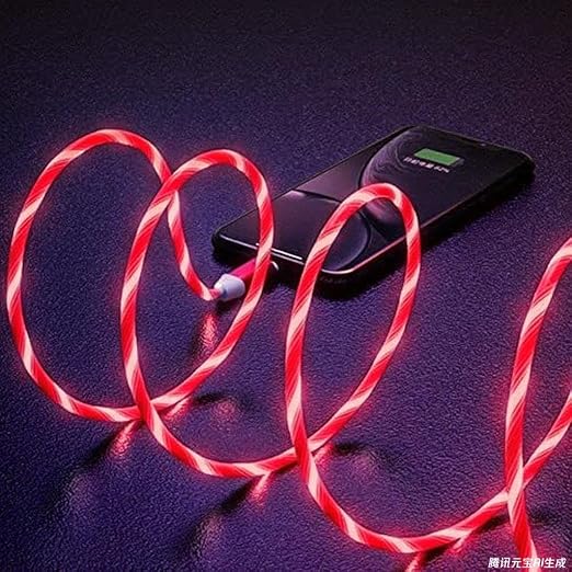 USB C TO C Lighted Up Red