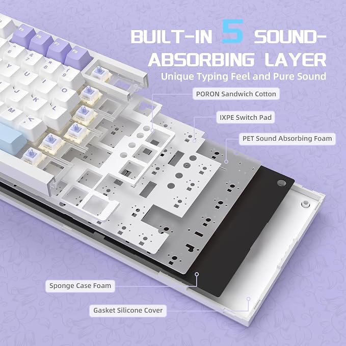 purple white blue/gift switches
