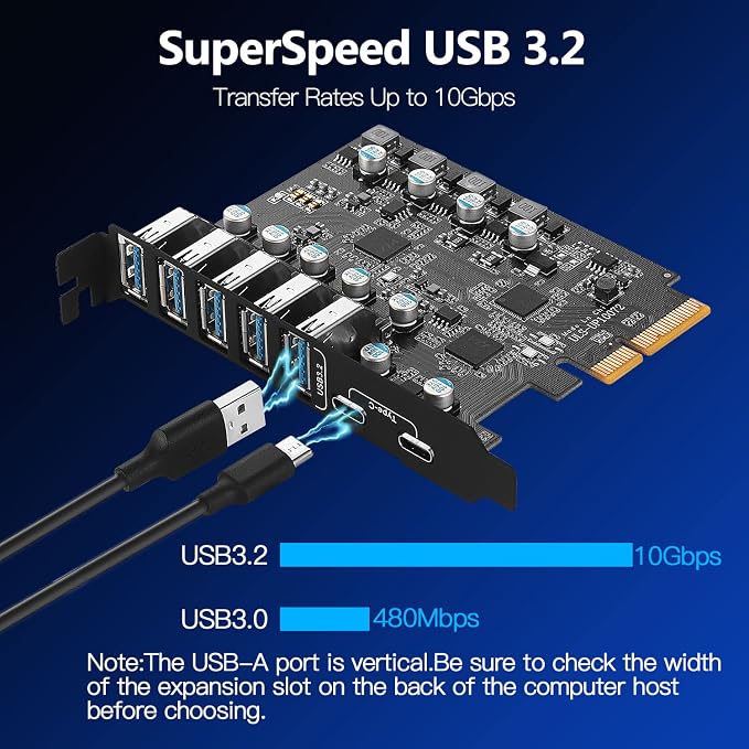 5 x USB A -2 x USB C