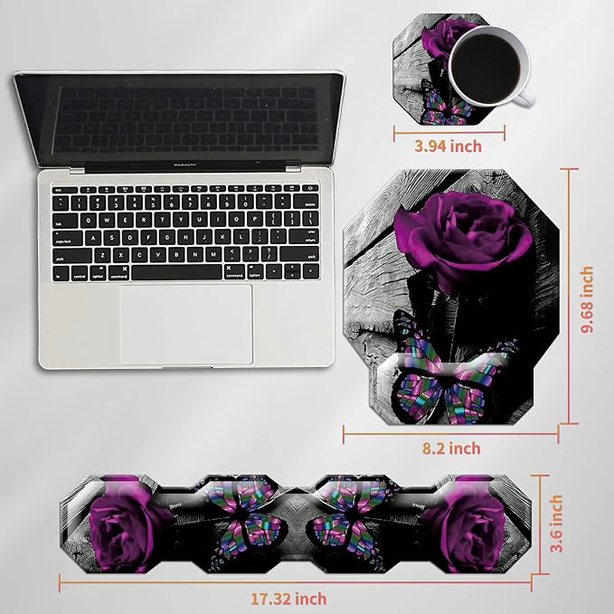 Purple Rose & Butterfly