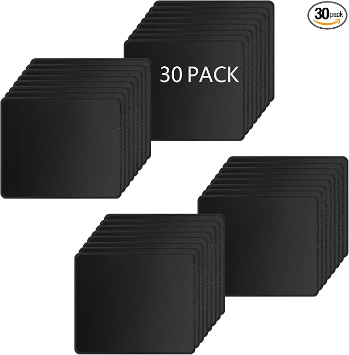 30 Pcs-10.2x8.3 in Black mouse pad