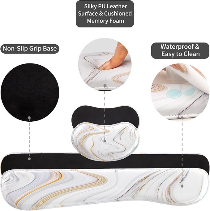 White Marble Stripes