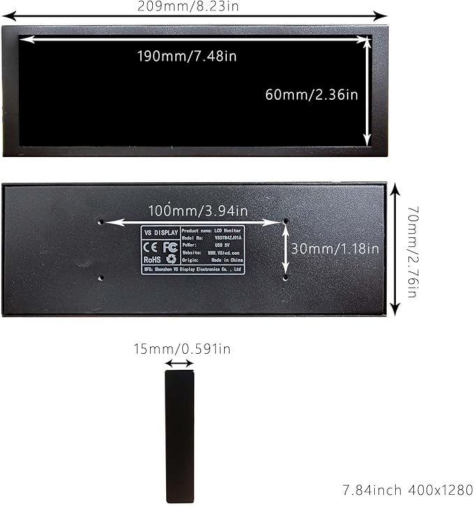 7.84'' Black