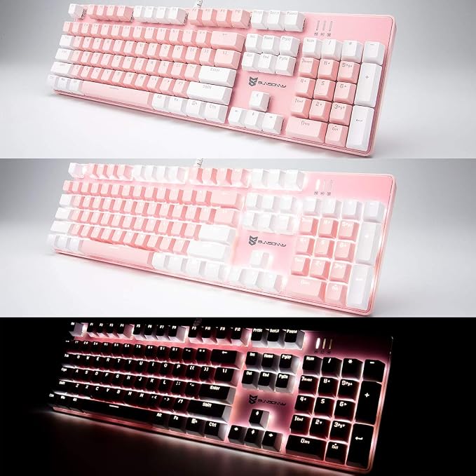 Blue Switch Pink & White