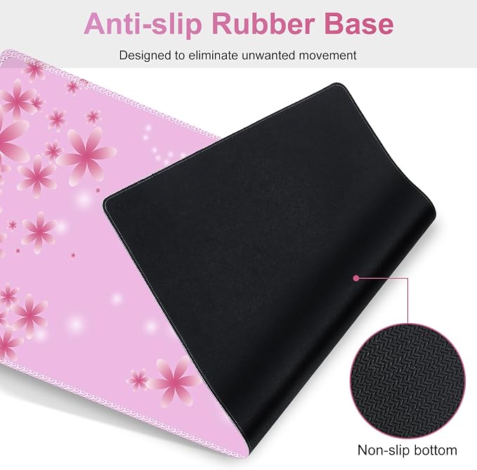 Pink Butterfly Desk Mat