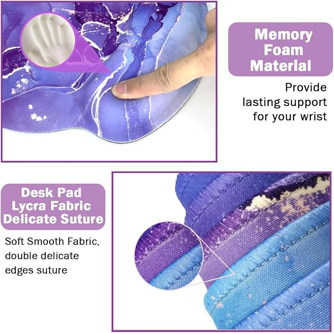 4 Pcs Purple Marble