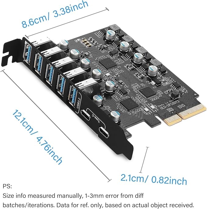 5 x USB A -2 x USB C