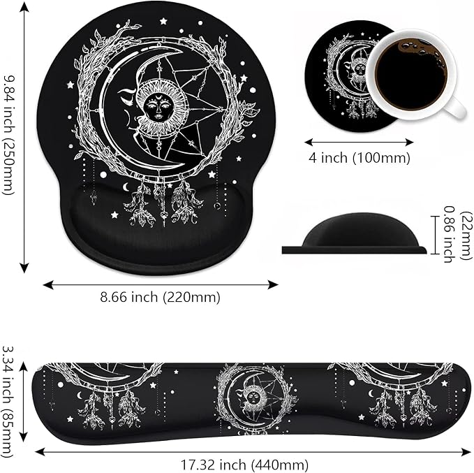 Celestial Theme Sun With Crescent Moon