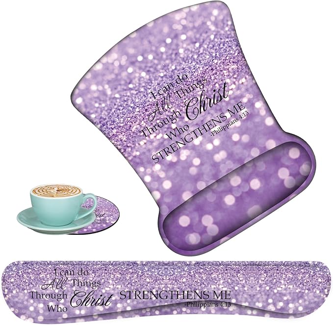Purple Glitter Quote Philippians 4-13