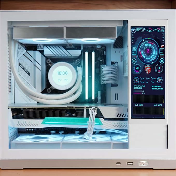 6.86'' White