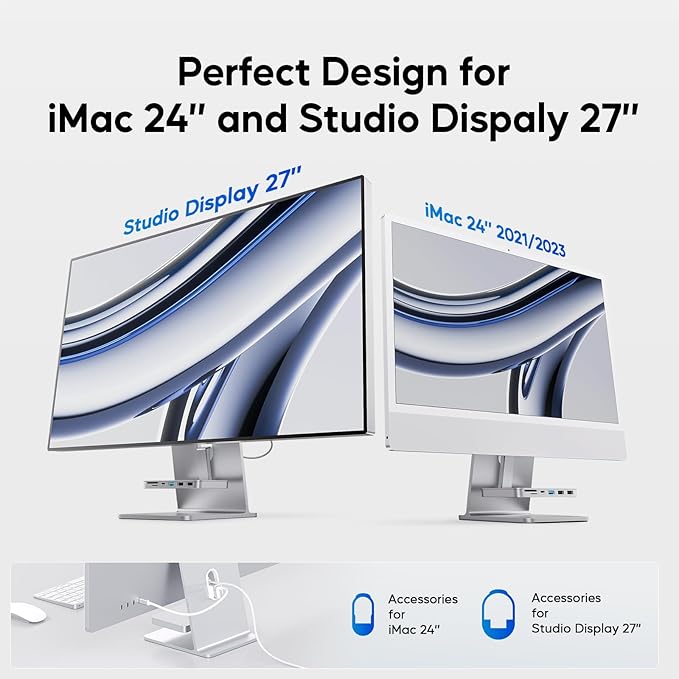 Siver- USB C Hub for iMac