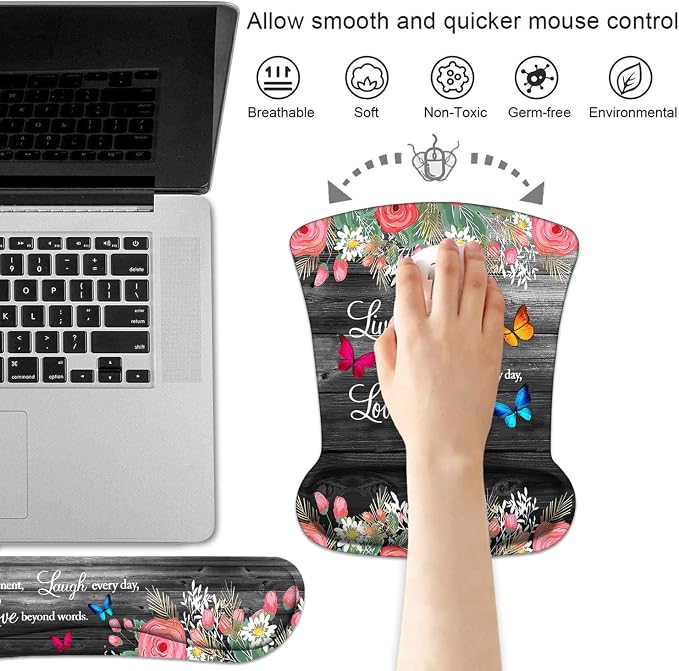 Floral Quote Live Laugh Love