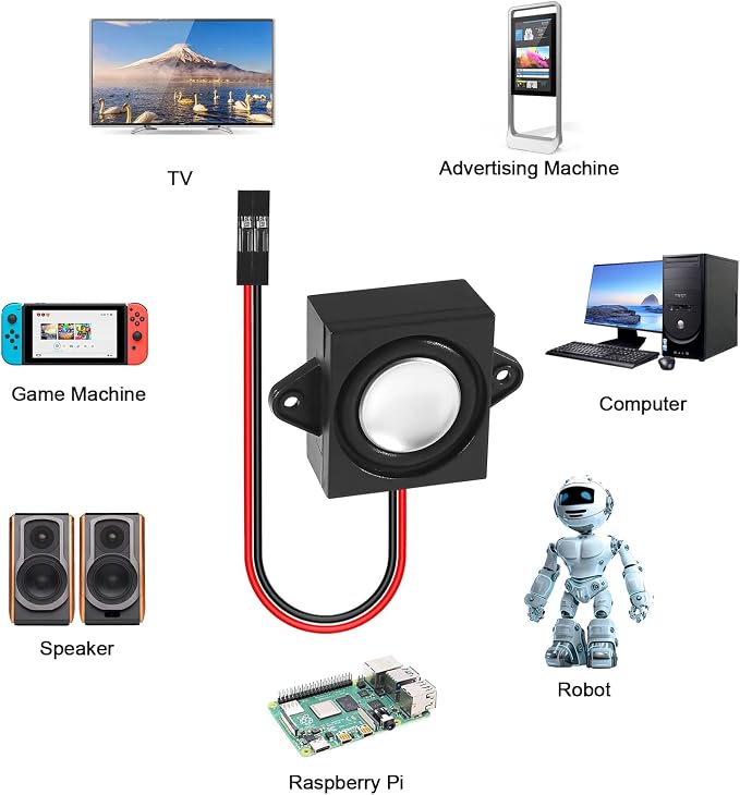 6Pcs 3W 8O Dupont interface(square)