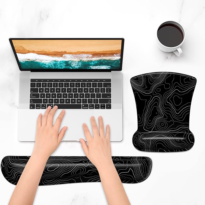 Topographic Contour Black