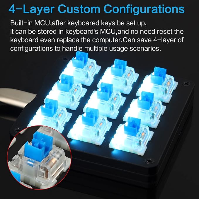 Black/Blue Switches/Blue LED