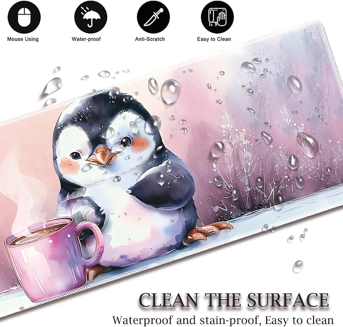 Watercolor Penguin Coffee