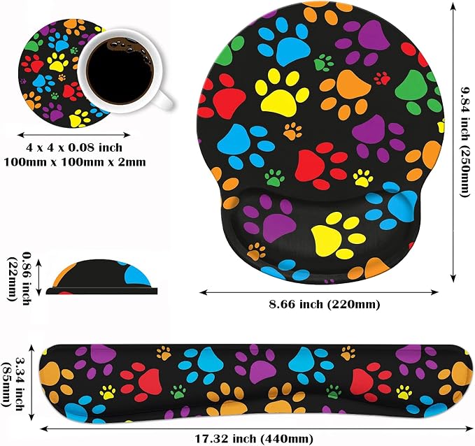 Multicolor Dog Paws