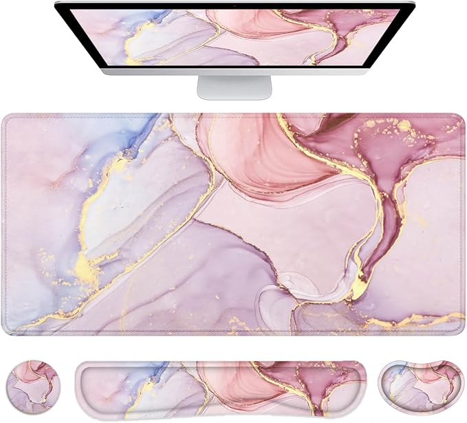 4Pcs-Pink Marble