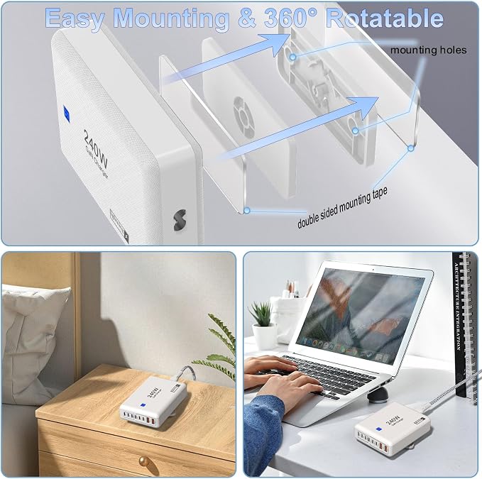 Flat Charger 240W White