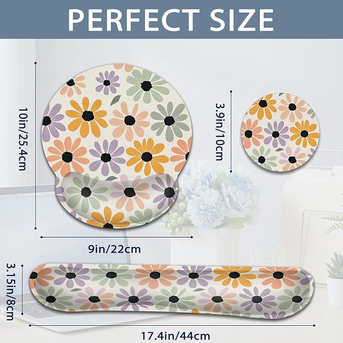 Abstract Retro Groovy Daisy Flower