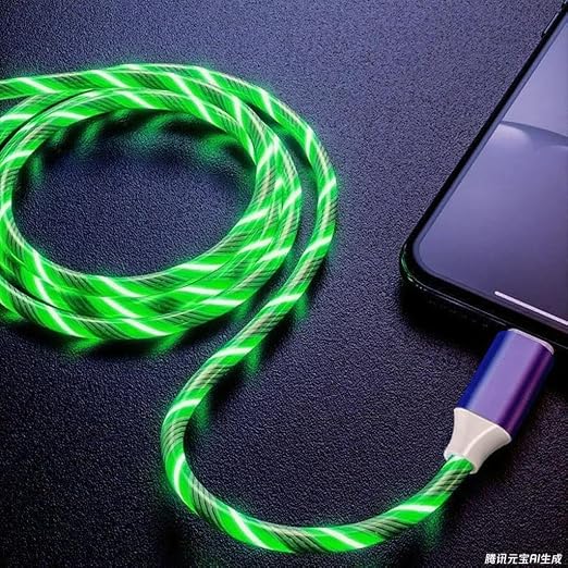 USB C TO C Lighted Up Green