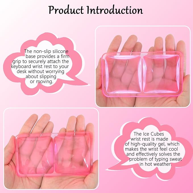 Plaid Pink Wrist Rest Set