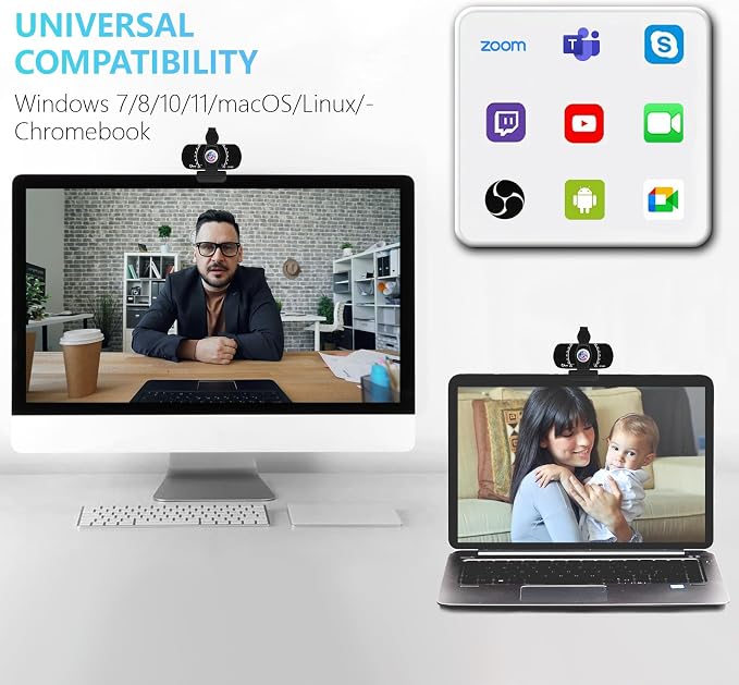 1080P Webcam USB A to C