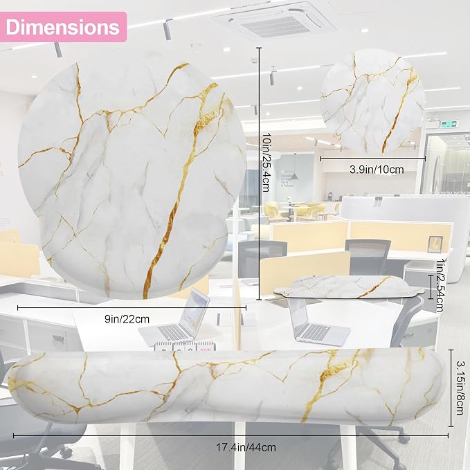 White Gold Flowing Marble