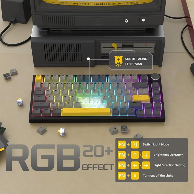 grey white yellow/moon switches
