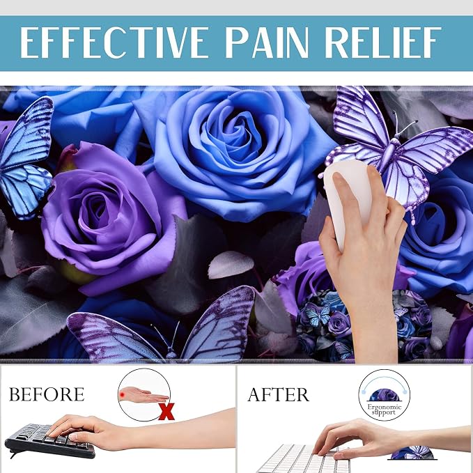 Purple Roses and Blue Butterflies