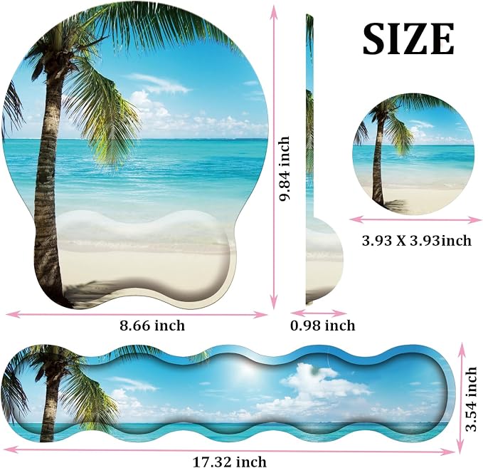 Tropical Palm Trees, Blue Sea