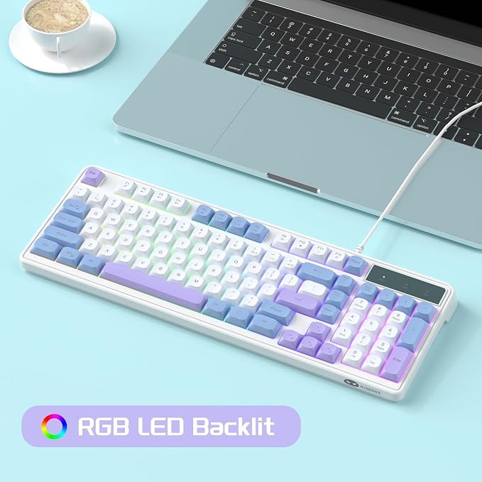 White & Blue & Purple