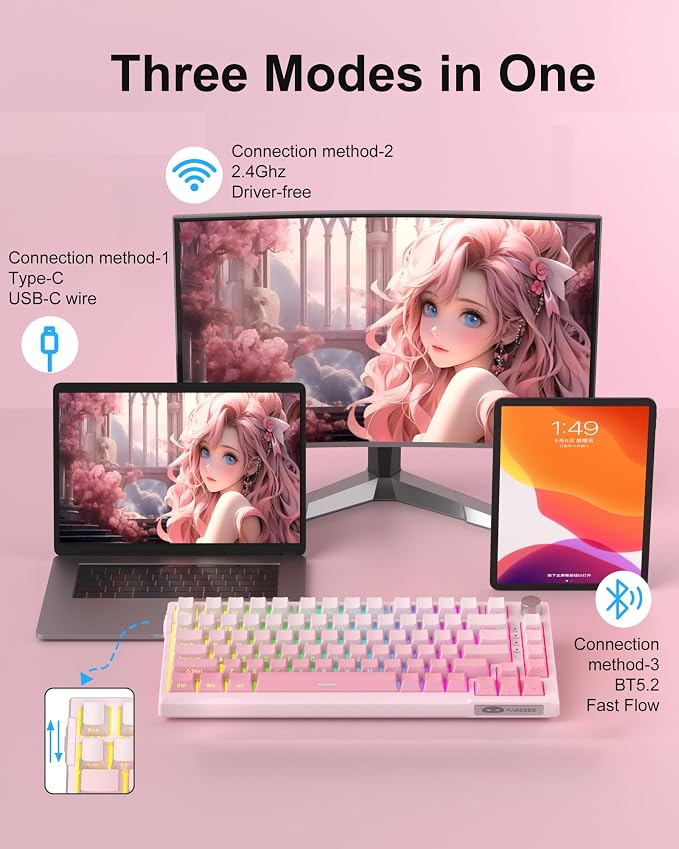 White & Pink / Violet Switch