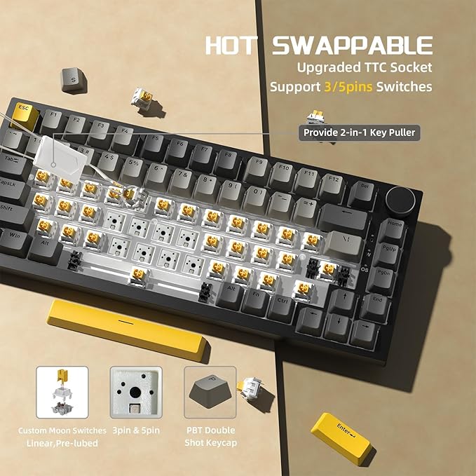 grey white yellow/moon switches