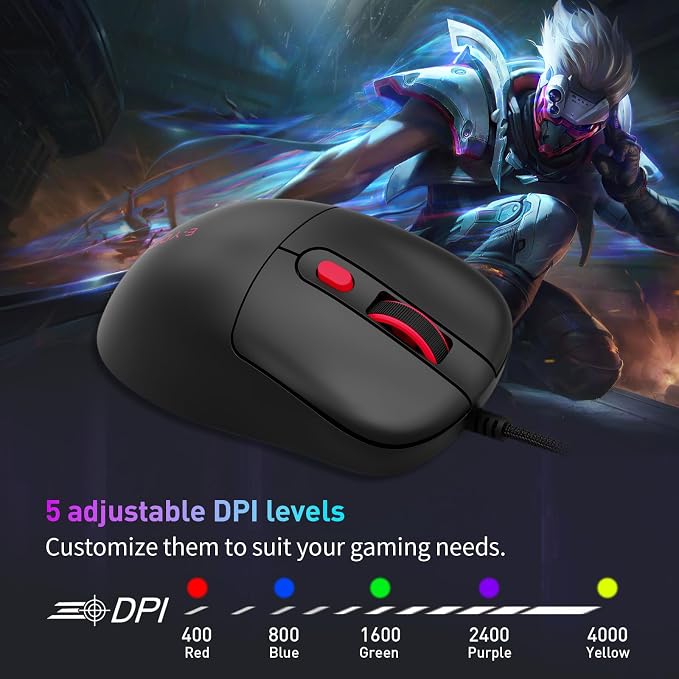 Wired Black Mouse