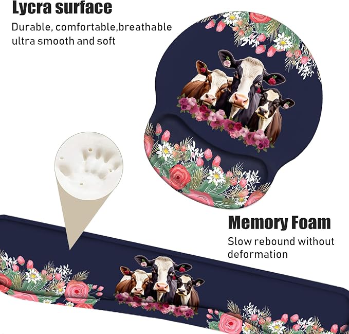 Floral Quote Funny Cows Combination