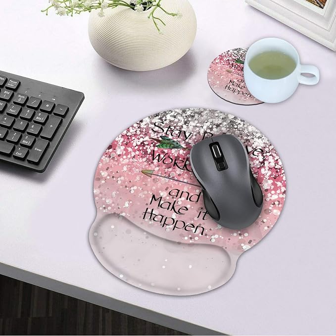 Pink Glitter Inspirational Quote