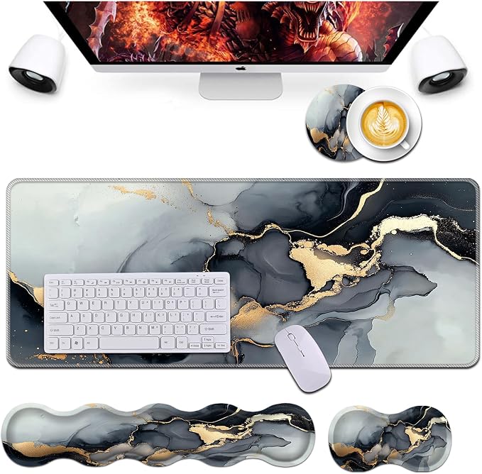 4a-black Gold Marble