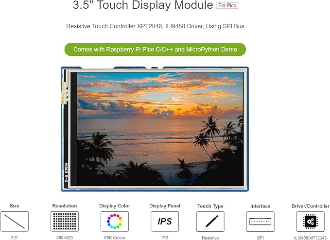 3.5inch Display for Raspberry Pi Pico