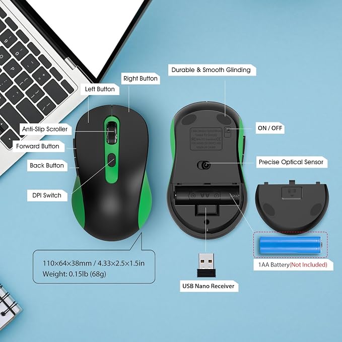 AT258-Green & Black