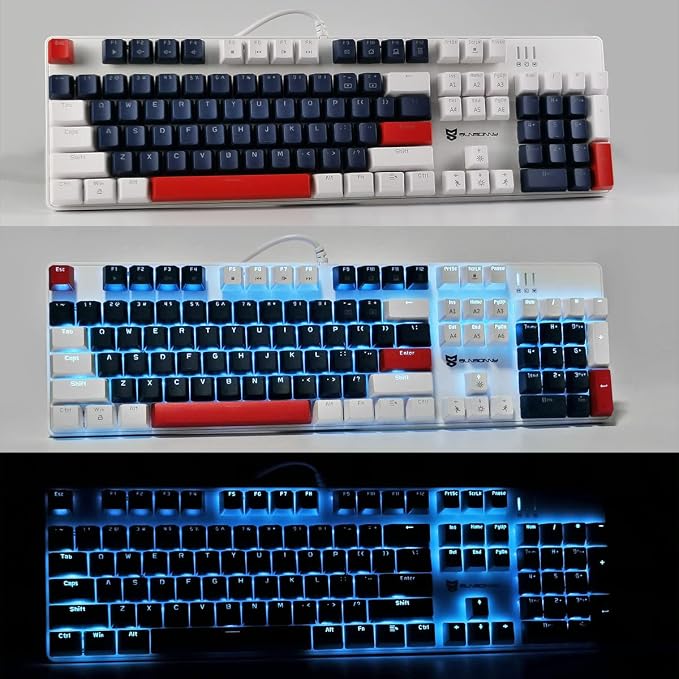 Red Switch Blue & White & Red Combo Color