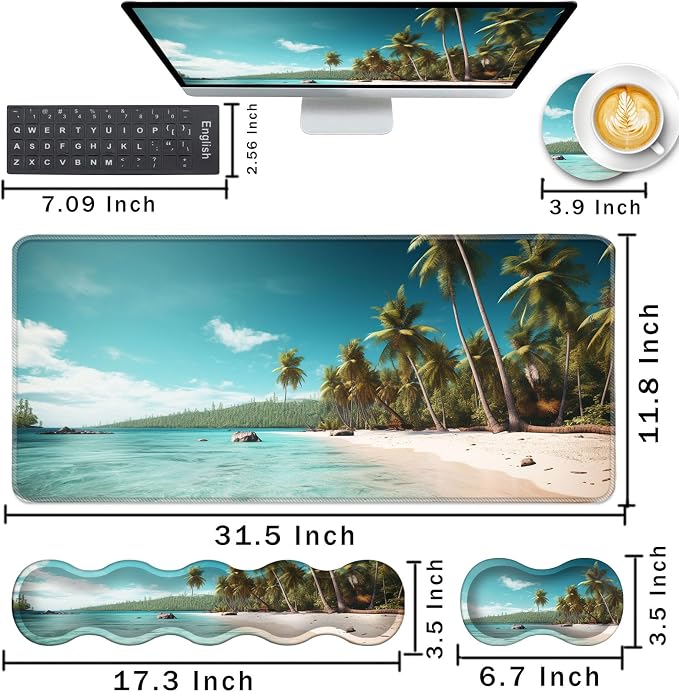 Beach and Coconut Trees Design