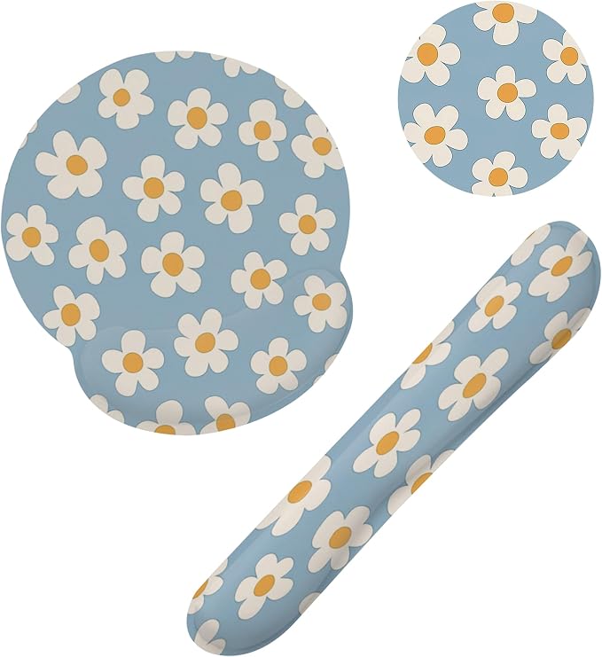 Abstract Groovy Blue White Flower