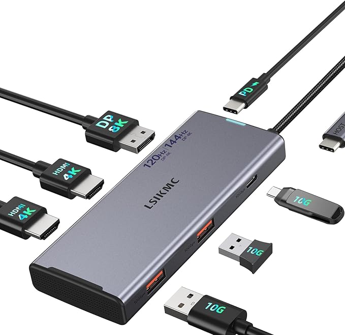 Grey 2 HDMI + 1 DisplayPort+USB