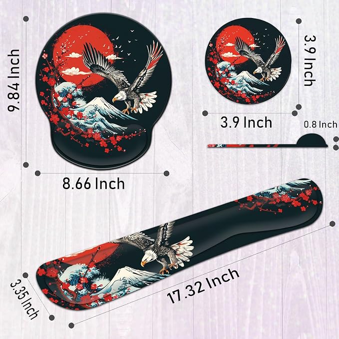 Ocean Wave Cherry Blossom Eagle