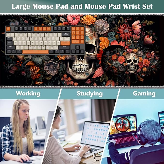 Skeleton Flower Skull